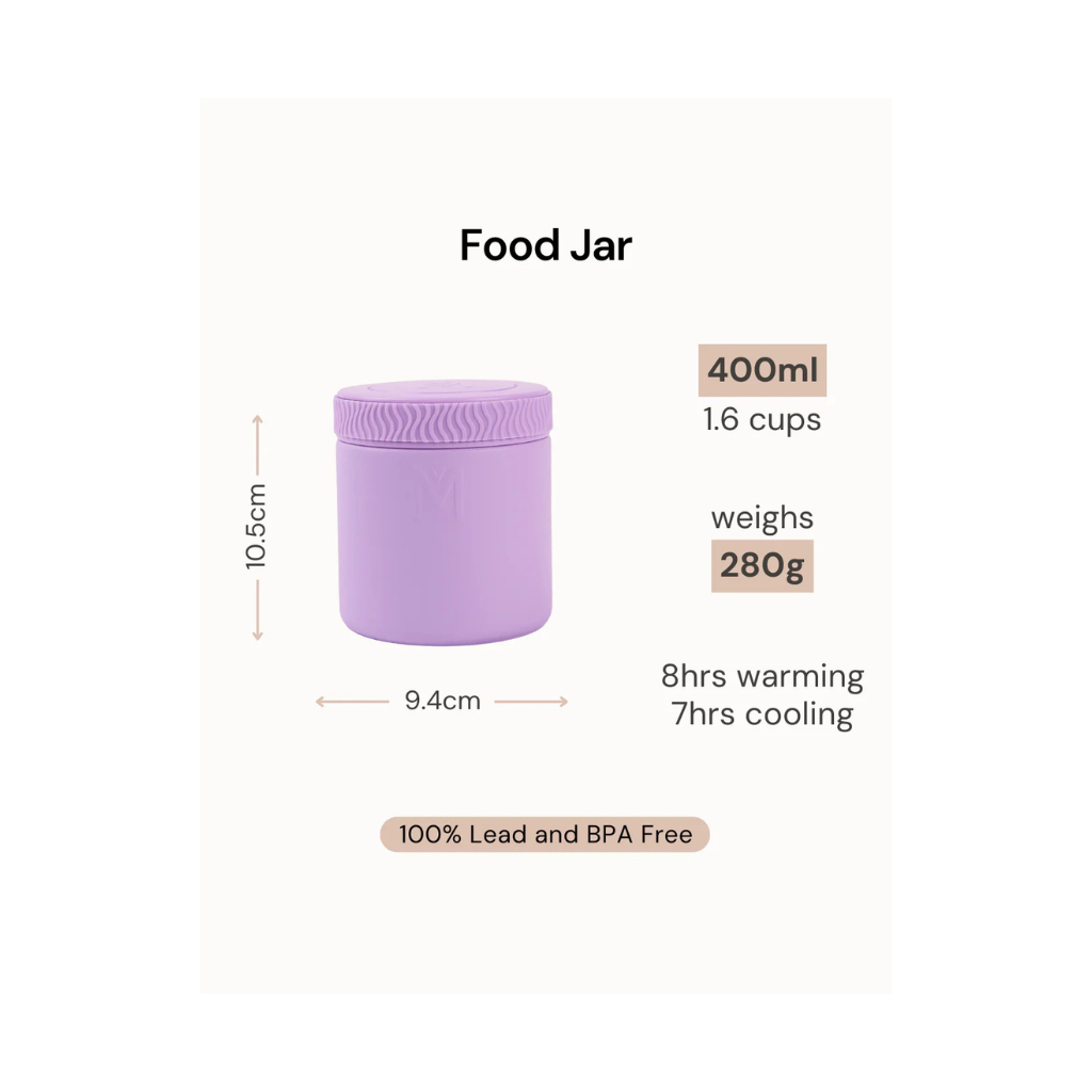 Montiico Insulated Food Jar 400ml - Floss