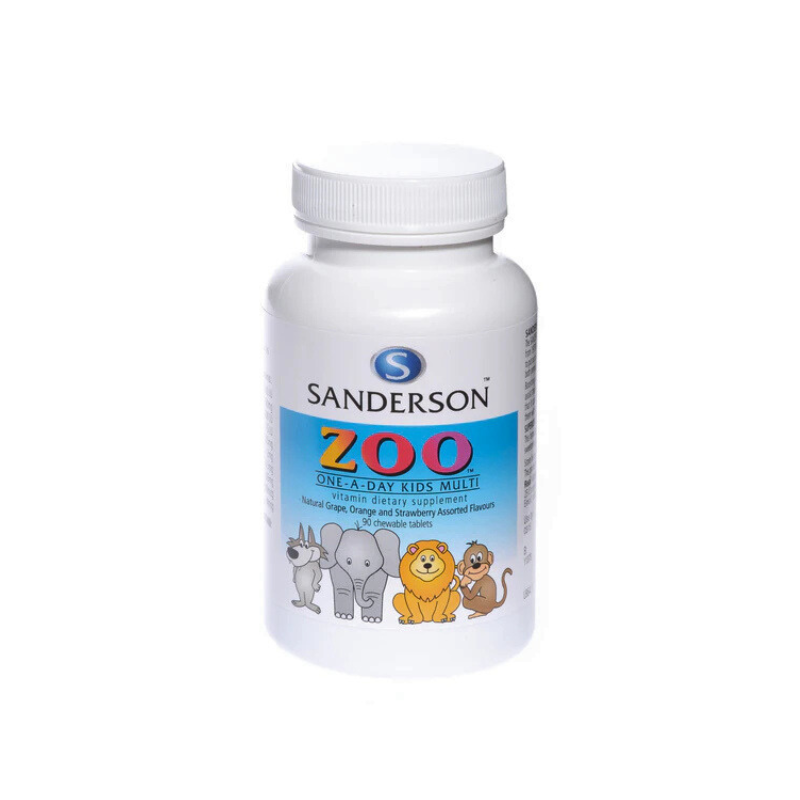 Sanderson Zoo Kids Multi Assorted Flavours Chewable 90 Tablets
