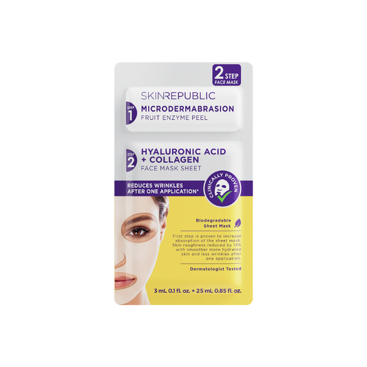 Skin Republic Two Step Hyaluronic Acid and Collagen Face Mask