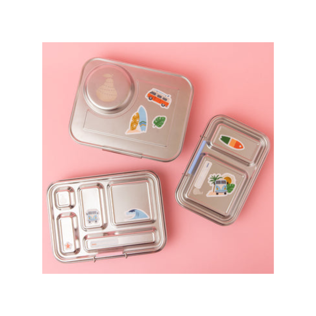 Nudie Rudie Reusable Lunch Box Stickers - Surf's Up