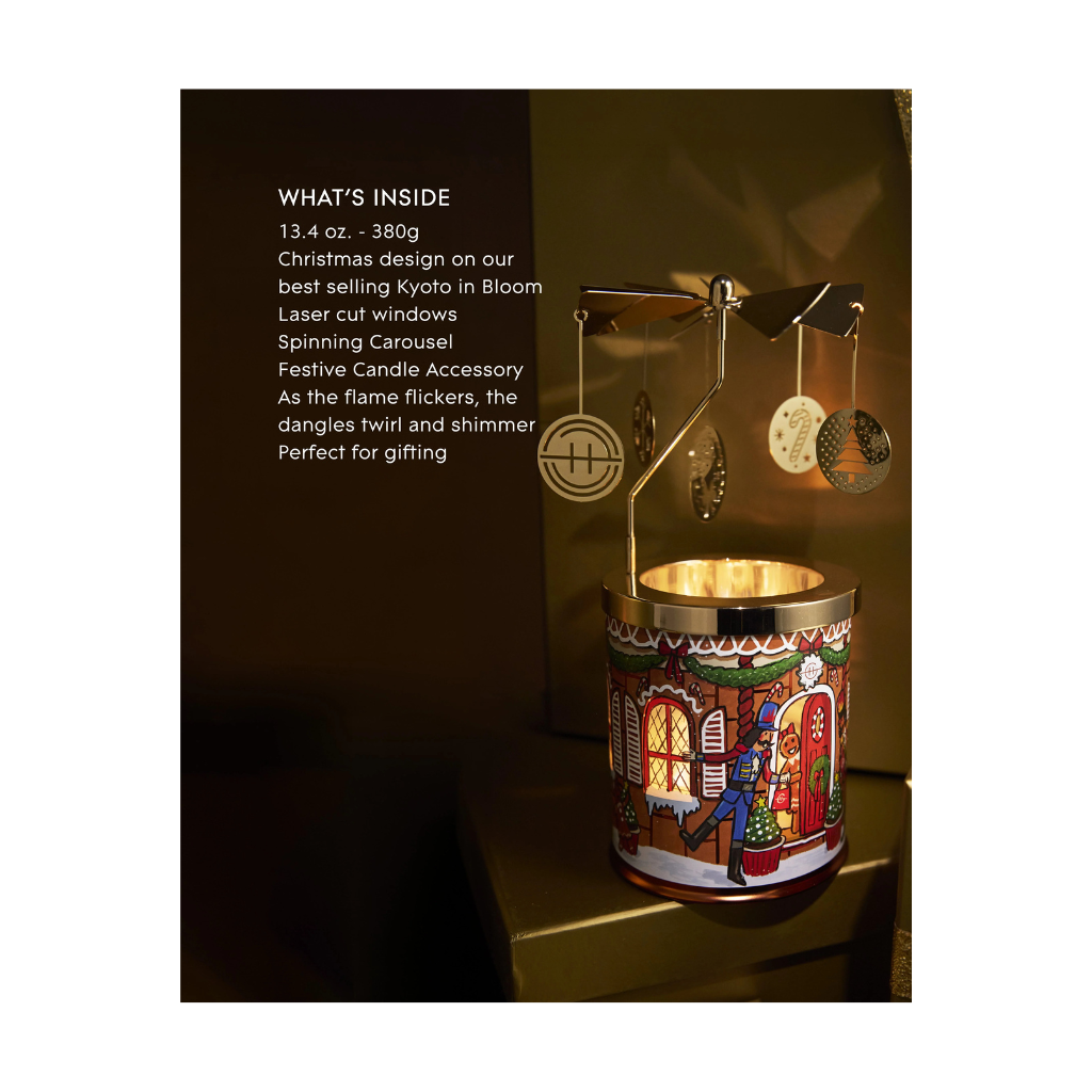 Glasshouse Kyoto In Bloom Candle & Spinning Carousel