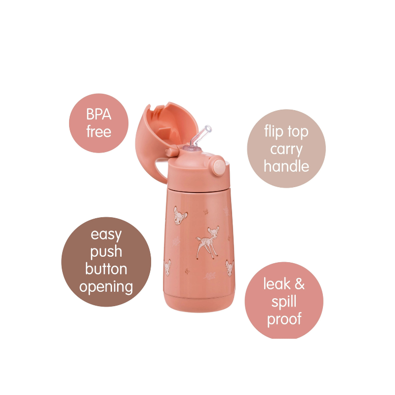 B.Box  Insulated Drink Bottle 350ml - Bambi