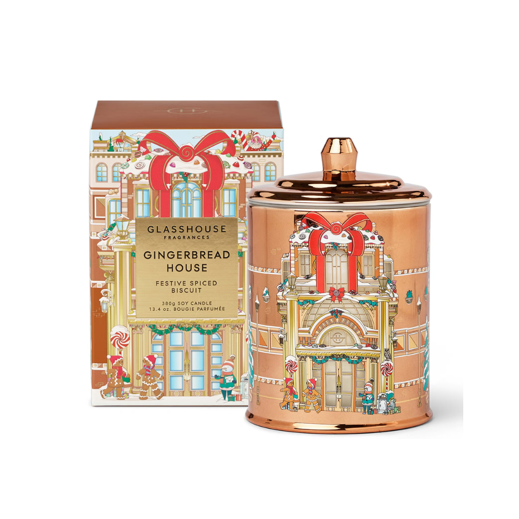Glasshouse Fragrances Gingerbread House Triple Scented Soy Candle 380g