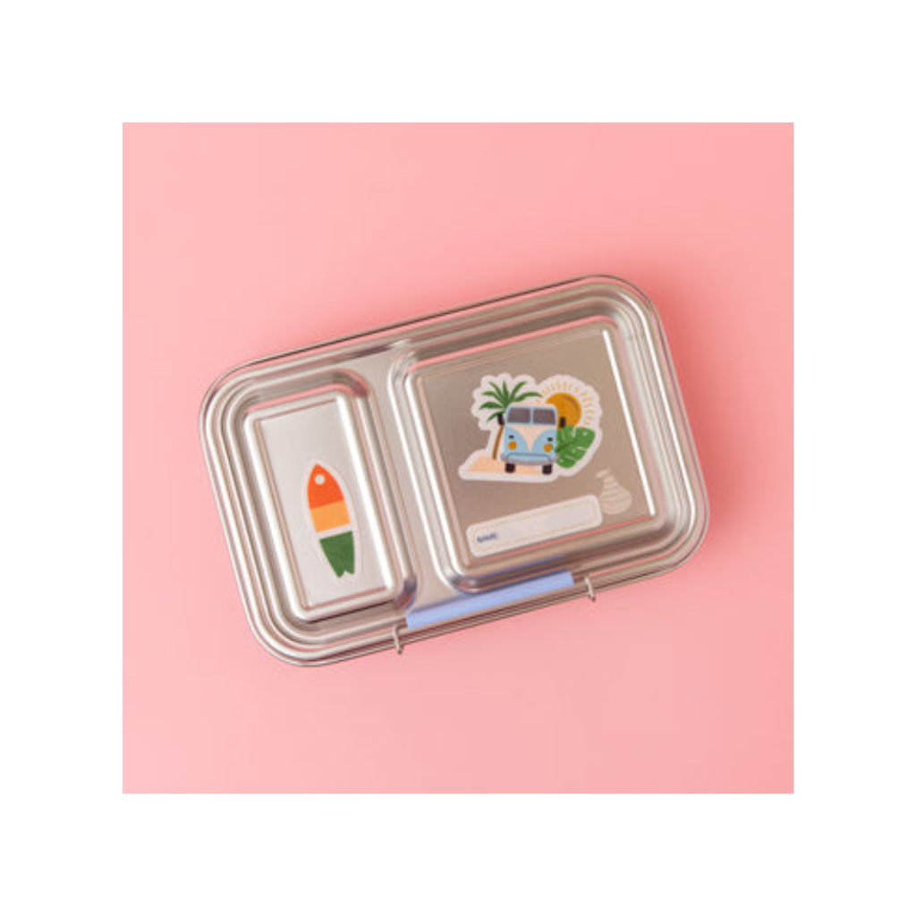 Nudie Rudie Reusable Lunch Box Stickers - Surf's Up