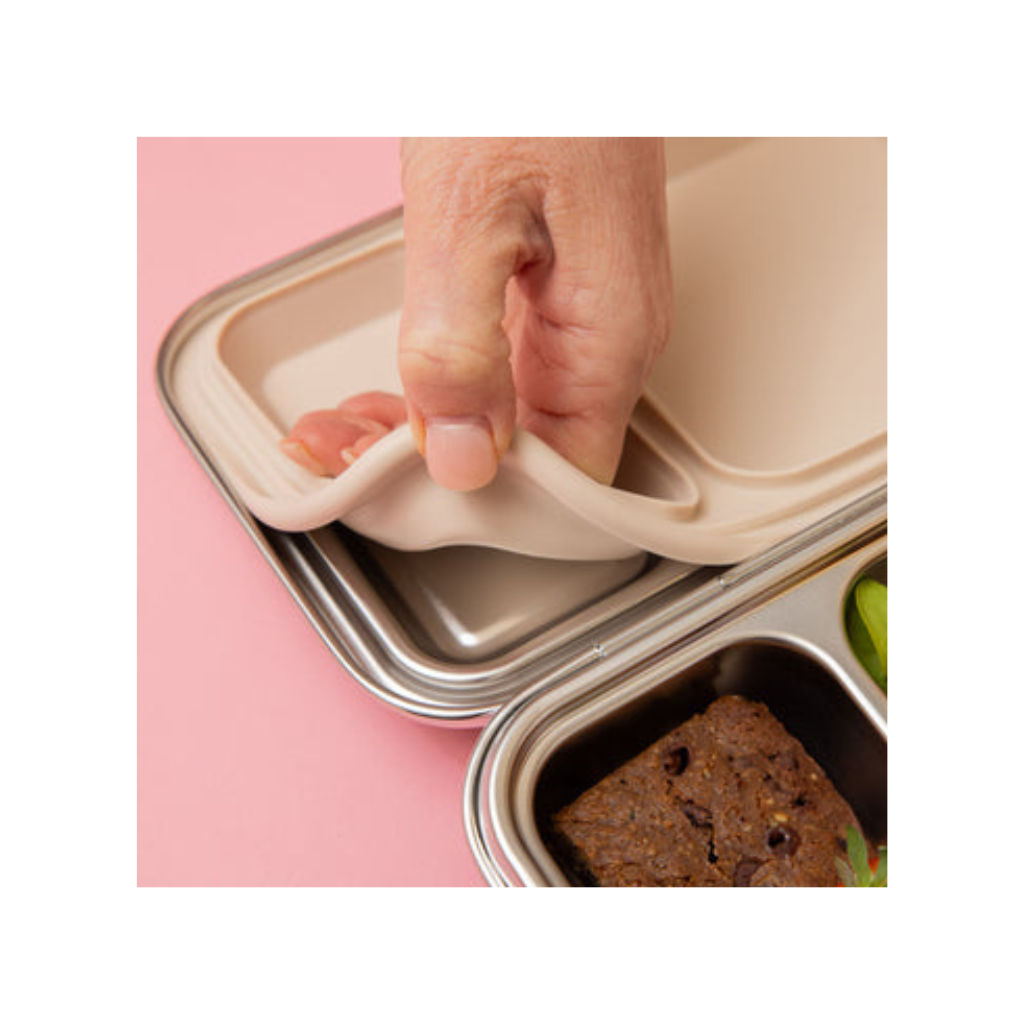 Nudie Rudie Two Compartment Leak Proof Lunch Box - Oatmeal