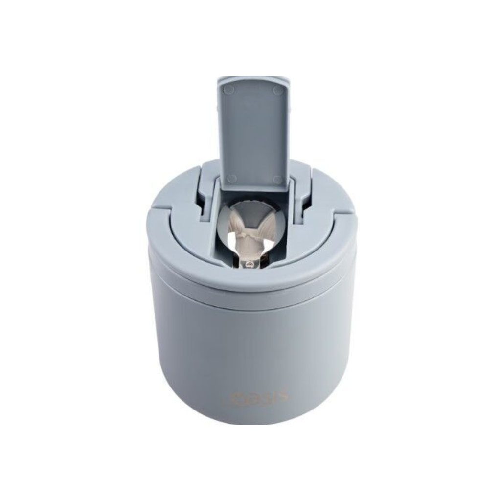 Oasis Lid & Fork Food Flask - 500ml Hazy Blue