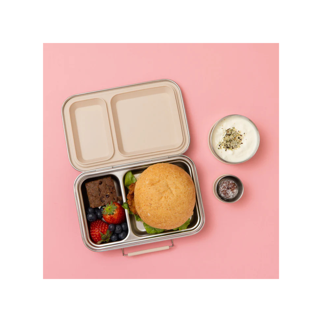 Nudie Rudie Two Compartment Leak Proof Lunch Box - Oatmeal