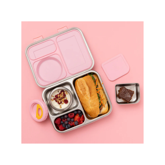 Nudie Rudie The Hot n Cold Hero Box Stainless Steel Lunchbox - Pink