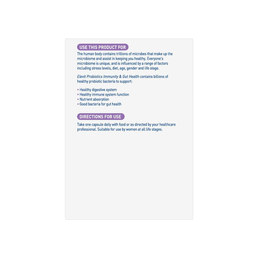 Elevit Probiotics 30 Capsules