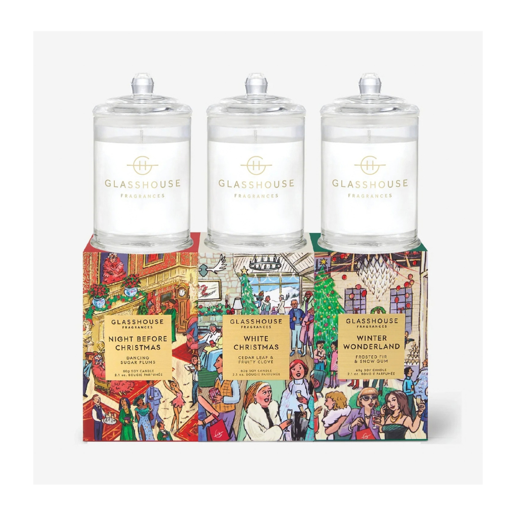 Glasshouse Christmas Trio Assorted Festive Fragrances
