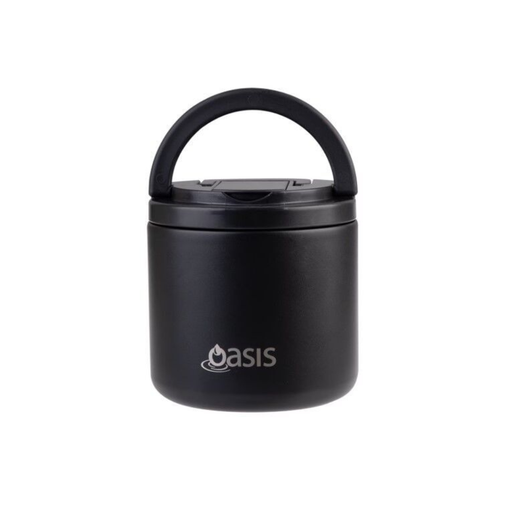 Oasis Lid & Fork Food Flask - 500ml Black