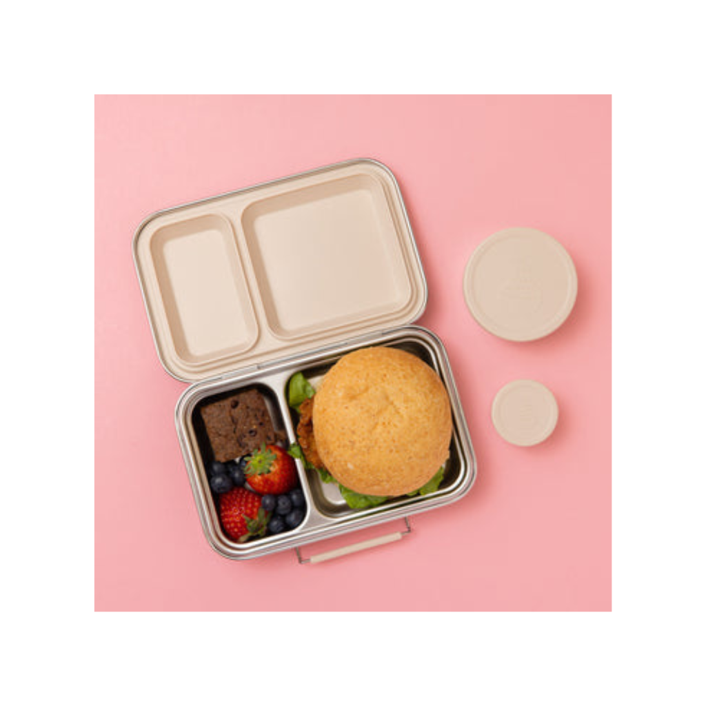 Nudie Rudie Two Compartment Leak Proof Lunch Box - Oatmeal