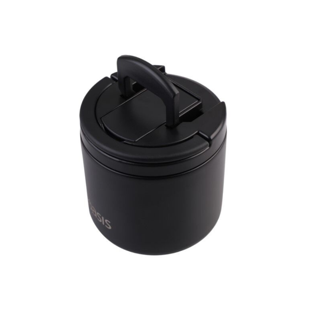 Oasis Lid & Fork Food Flask - 500ml Black