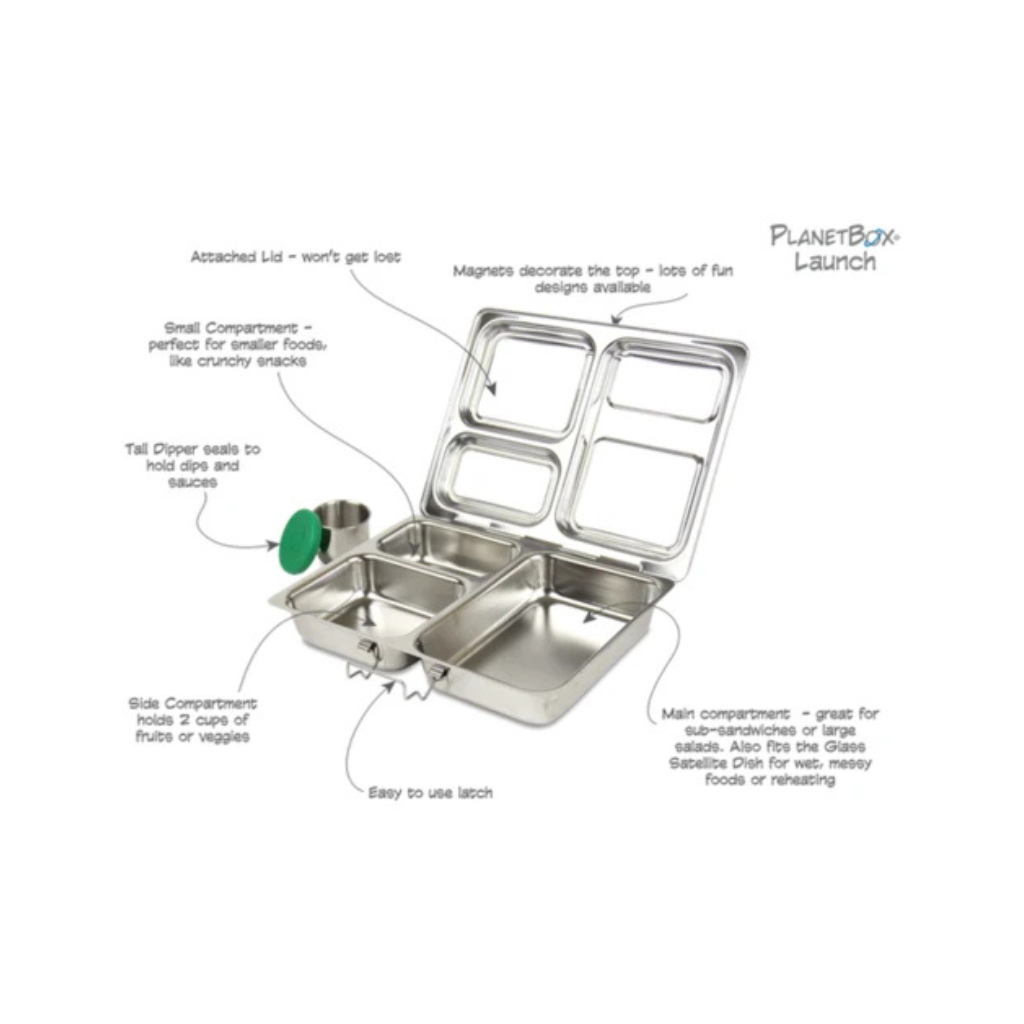 Planet Box Launch Stainless Steel Lunch Box Set