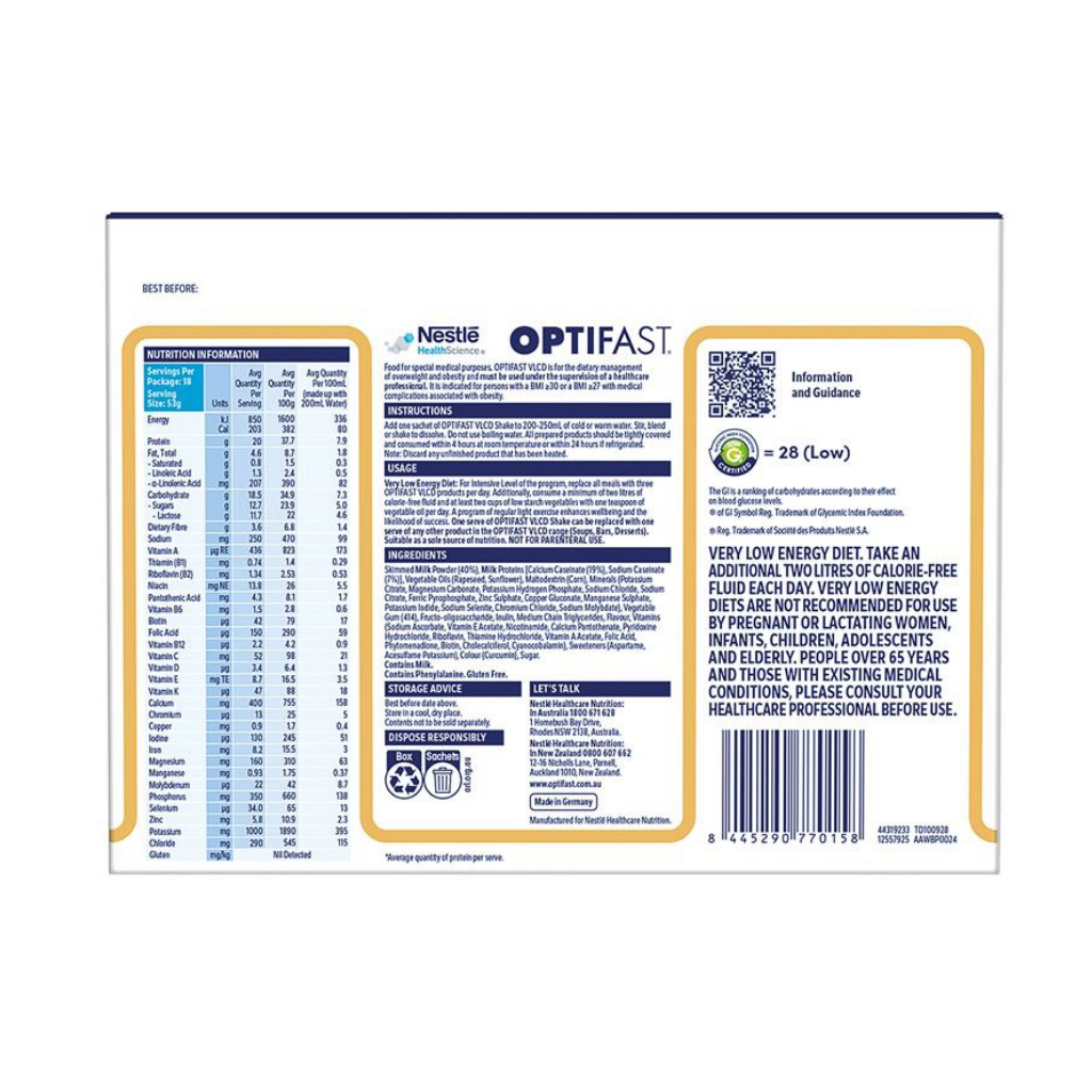 Optifast VLCD Shake Vanilla 18 x 53g