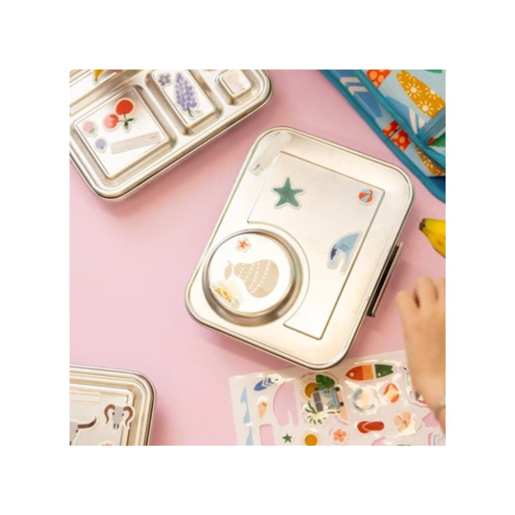 Nudie Rudie Reusable Lunch Box Stickers - Surf's Up
