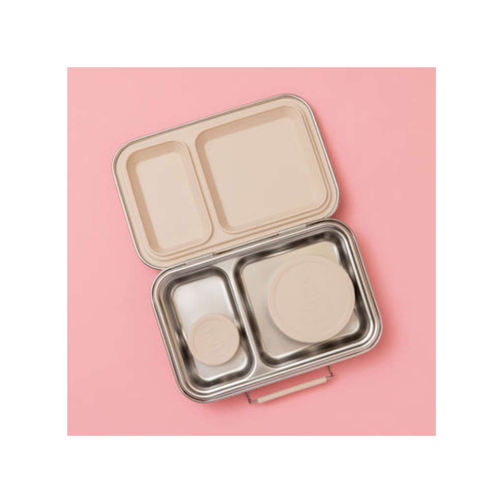 Nudie Rudie Two Compartment Leak Proof Lunch Box - Oatmeal