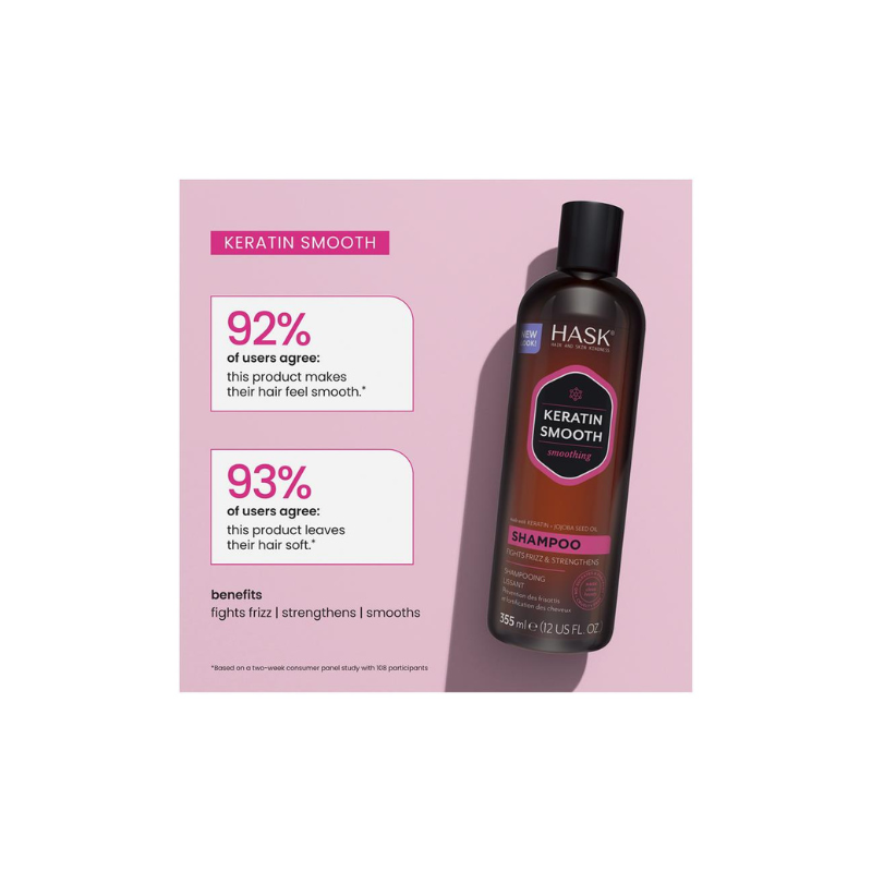 Hask Keratin Protein Smoothing Shampoo 355ml