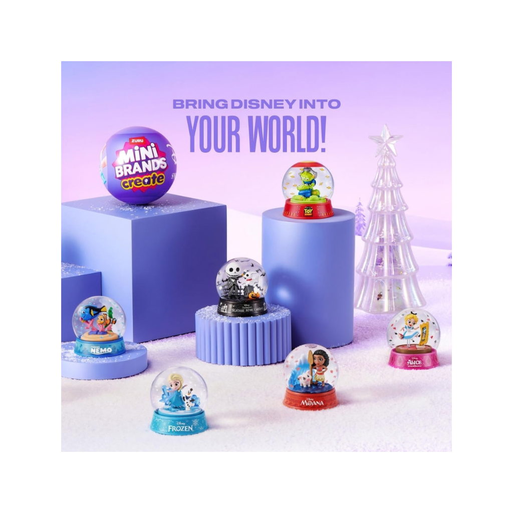 ZURU Mini Brands Create Disney Snow Globe Series 1 Capsule - Assorted