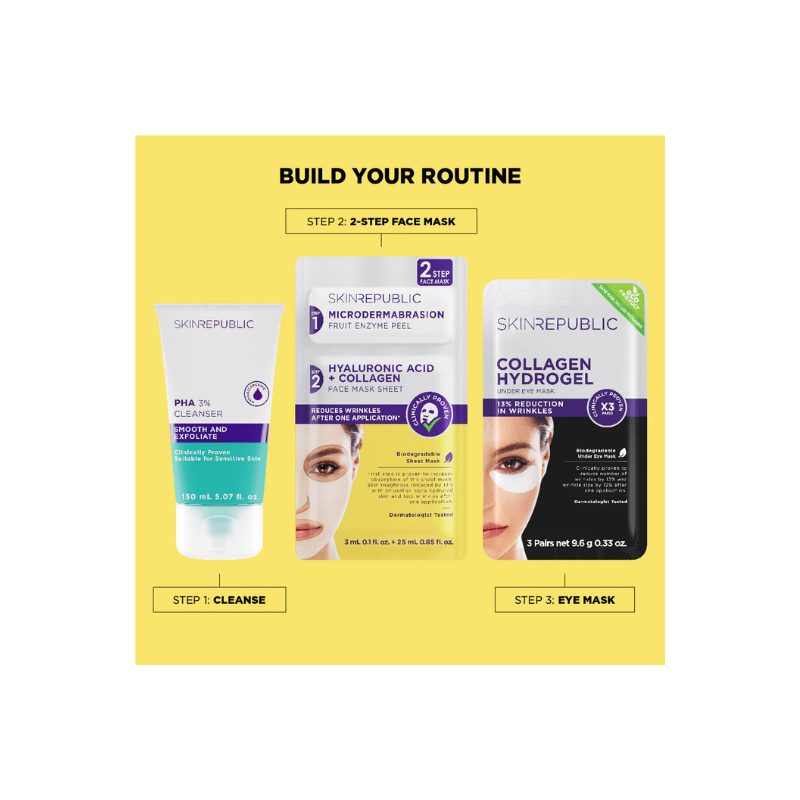 Skin Republic Two Step Hyaluronic Acid and Collagen Face Mask