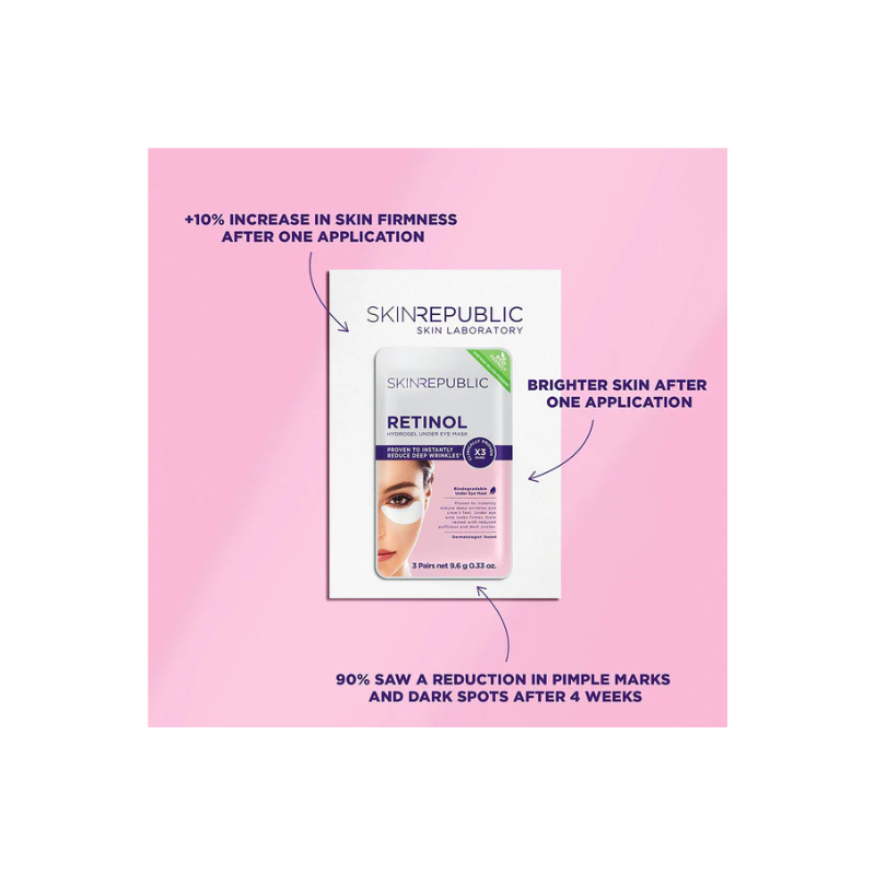 Skin Republic Retinol Hydrogel Under Eye Patches 3 Pairs