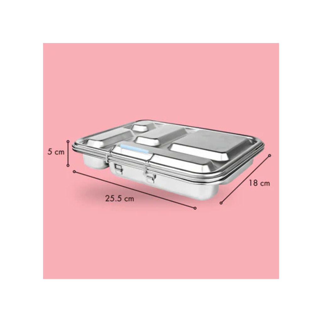 Nudie Rudie Five Compartment Leakproof Stainless Steel Lunch Box