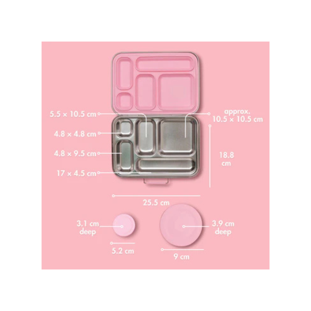 Nudie Rudie Five Compartment Leakproof Stainless Steel Lunch Box