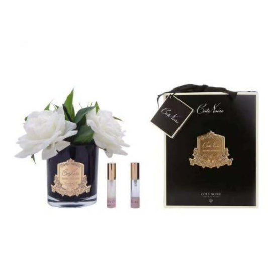 Cote Noire Perfumed Ivory English Rose - Black Glass