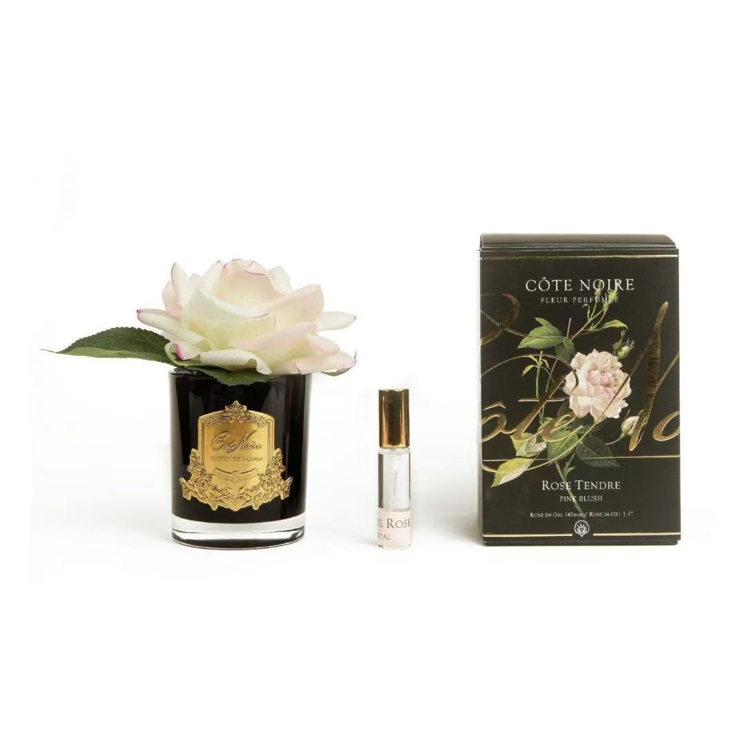 Côte Noire Perfumed Natural Touch Single Rose - Black - Pink Blush