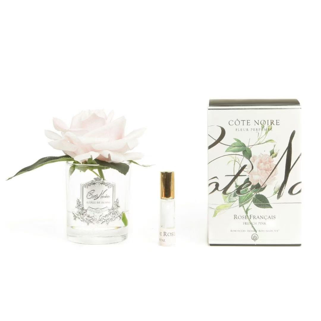 Côte Noire Perfumed Natural Touch Single Rose - Clear- French Pink