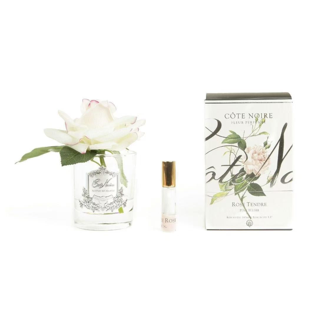 Côte Noire Perfumed Natural Touch Single Rose - Clear - Pink Blush